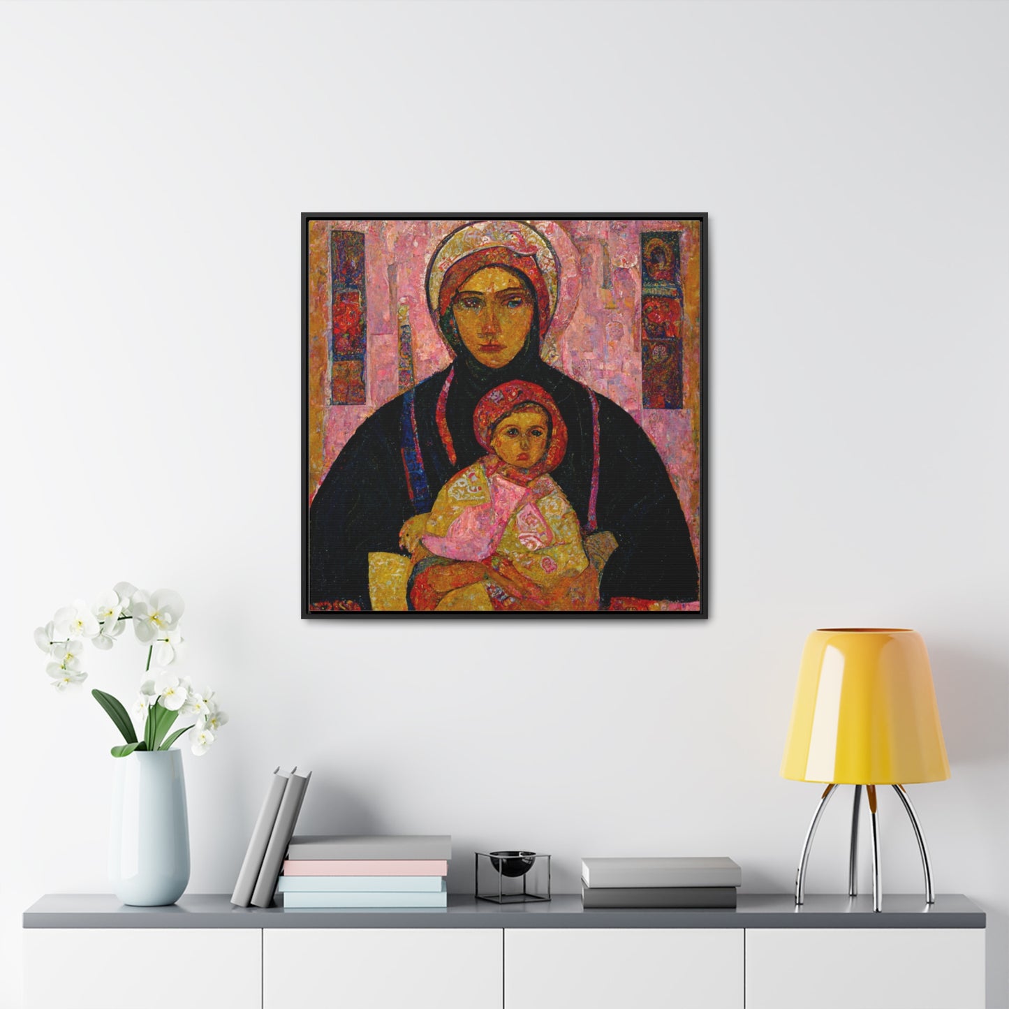 Mary and the Child 15, Valentinii, Gallery Canvas Wraps, Square Frame