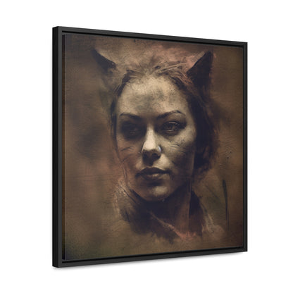 Cat Woman 24, Gallery Canvas Wraps, Square Frame