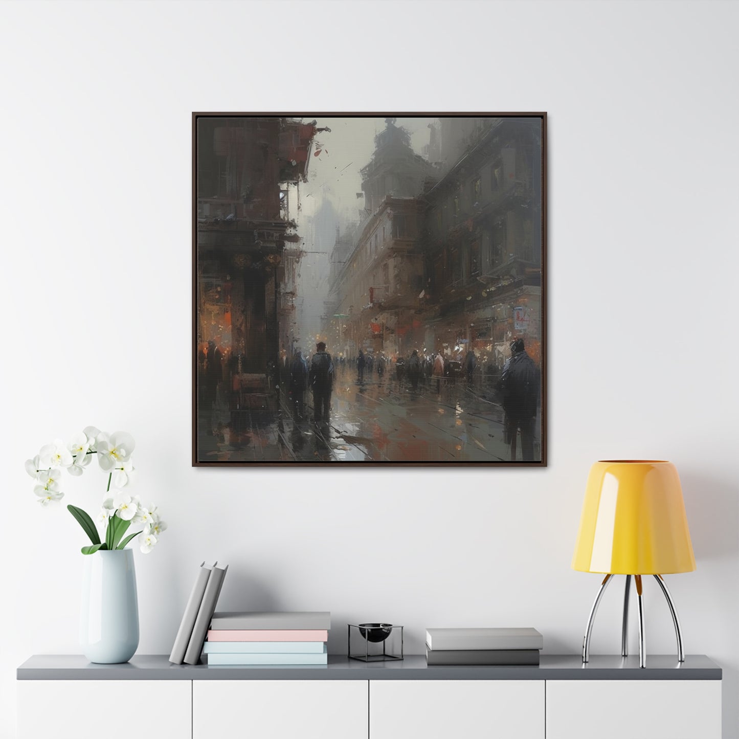 Social, Gallery Canvas Wraps, Square Frame