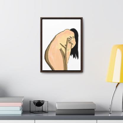 Sorrowful Woman, Original Eduard Pavel, Gallery Canvas Wraps, Vertical Frame