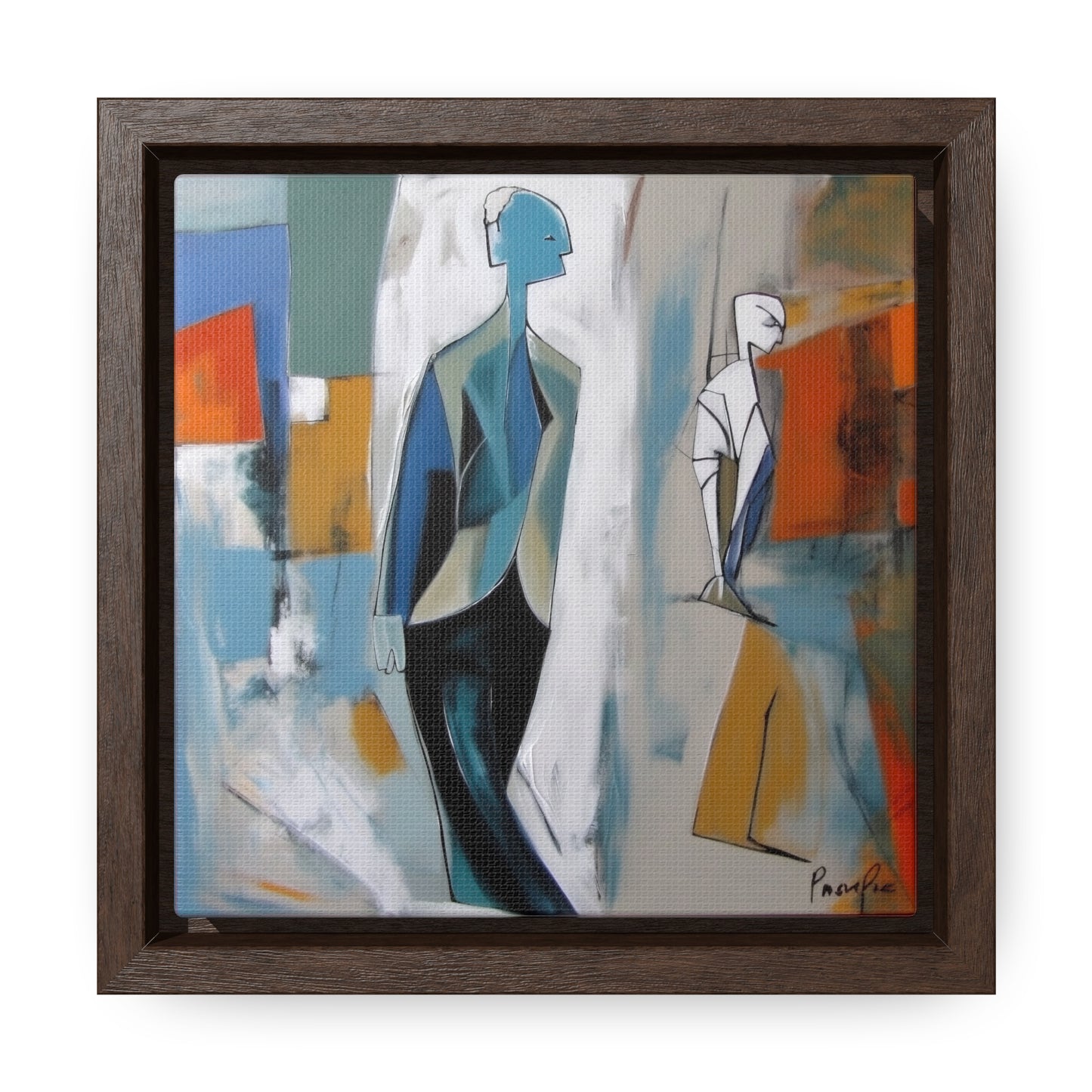 Sad Man 24, Valentinii, Gallery Canvas Wraps, Square Frame