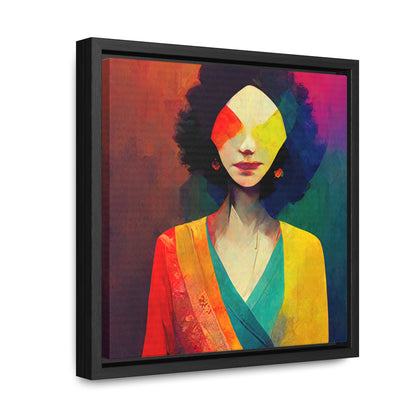 Lady's faces 4, Valentinii, Gallery Canvas Wraps, Square Frame