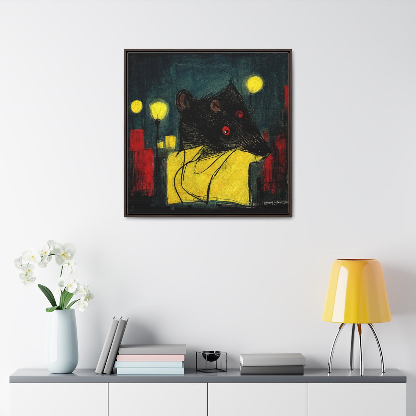 Urban Rat 5, Valentinii, Gallery Canvas Wraps, Square Frame