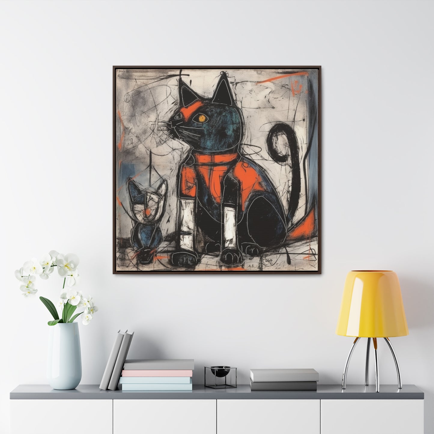 Cat 92, Gallery Canvas Wraps, Square Frame