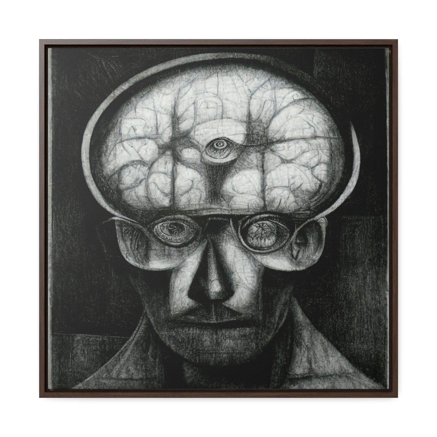 Brain 52, Valentinii, Gallery Canvas Wraps, Square Frame