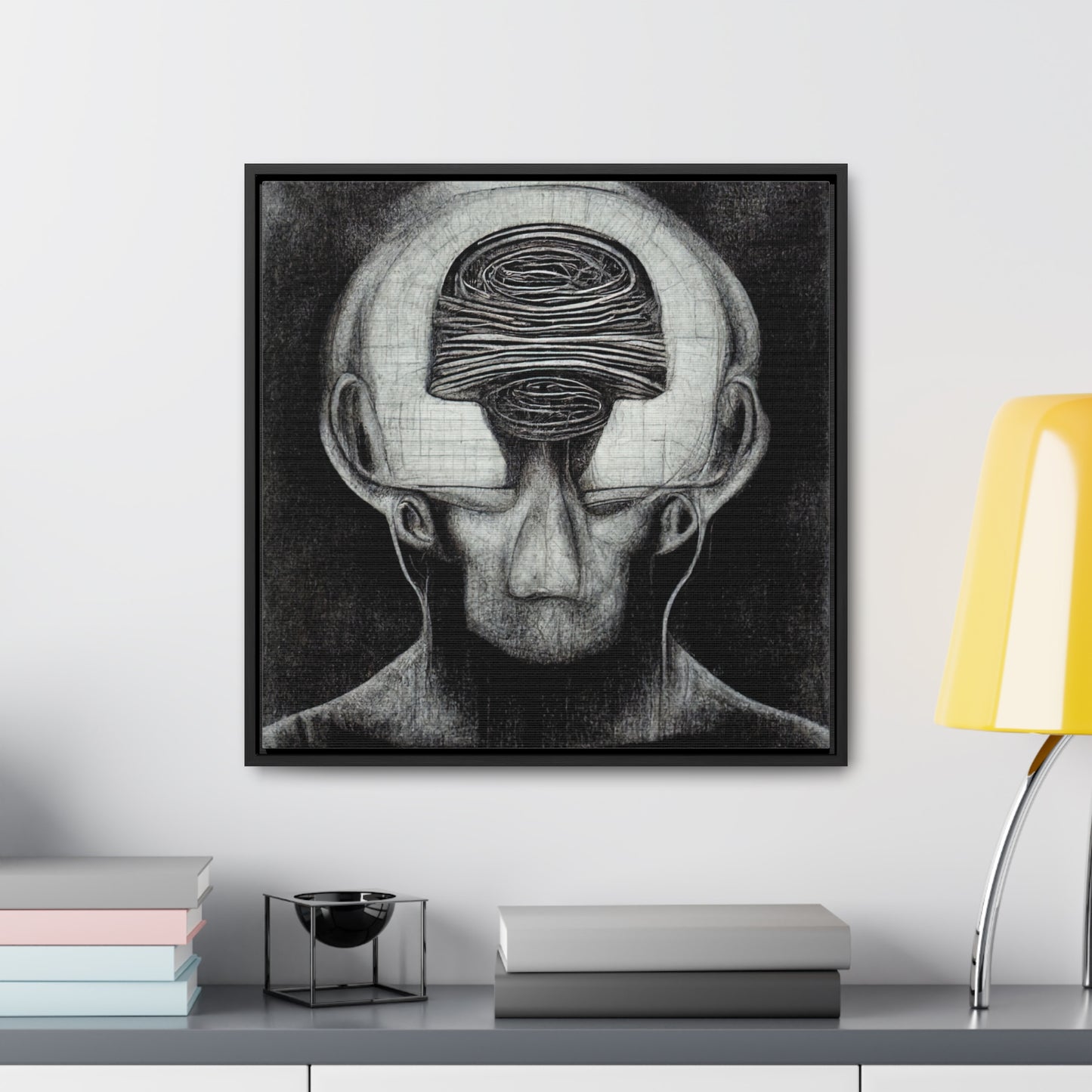 Brain 33, Valentinii, Gallery Canvas Wraps, Square Frame