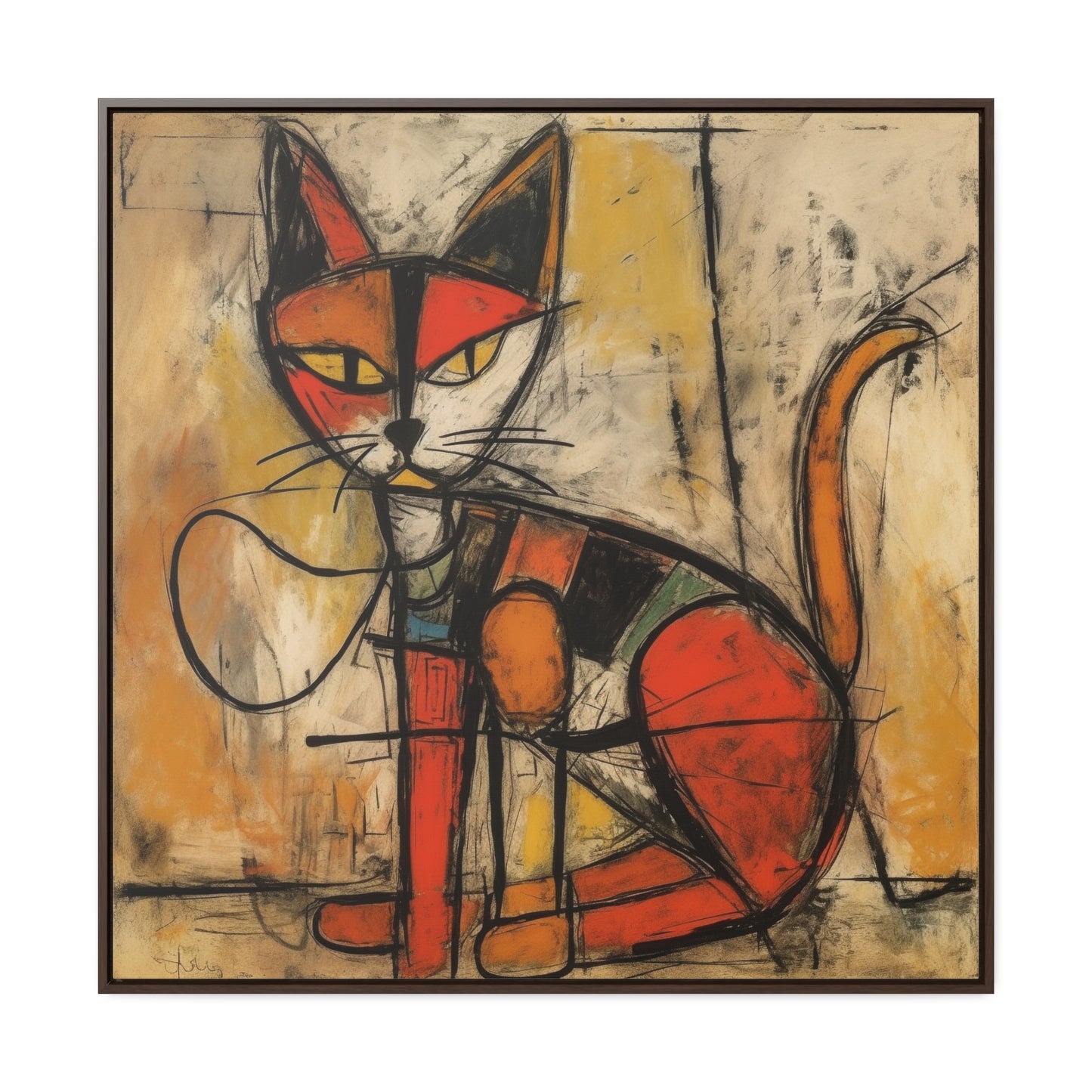 Cat 90, Gallery Canvas Wraps, Square Frame