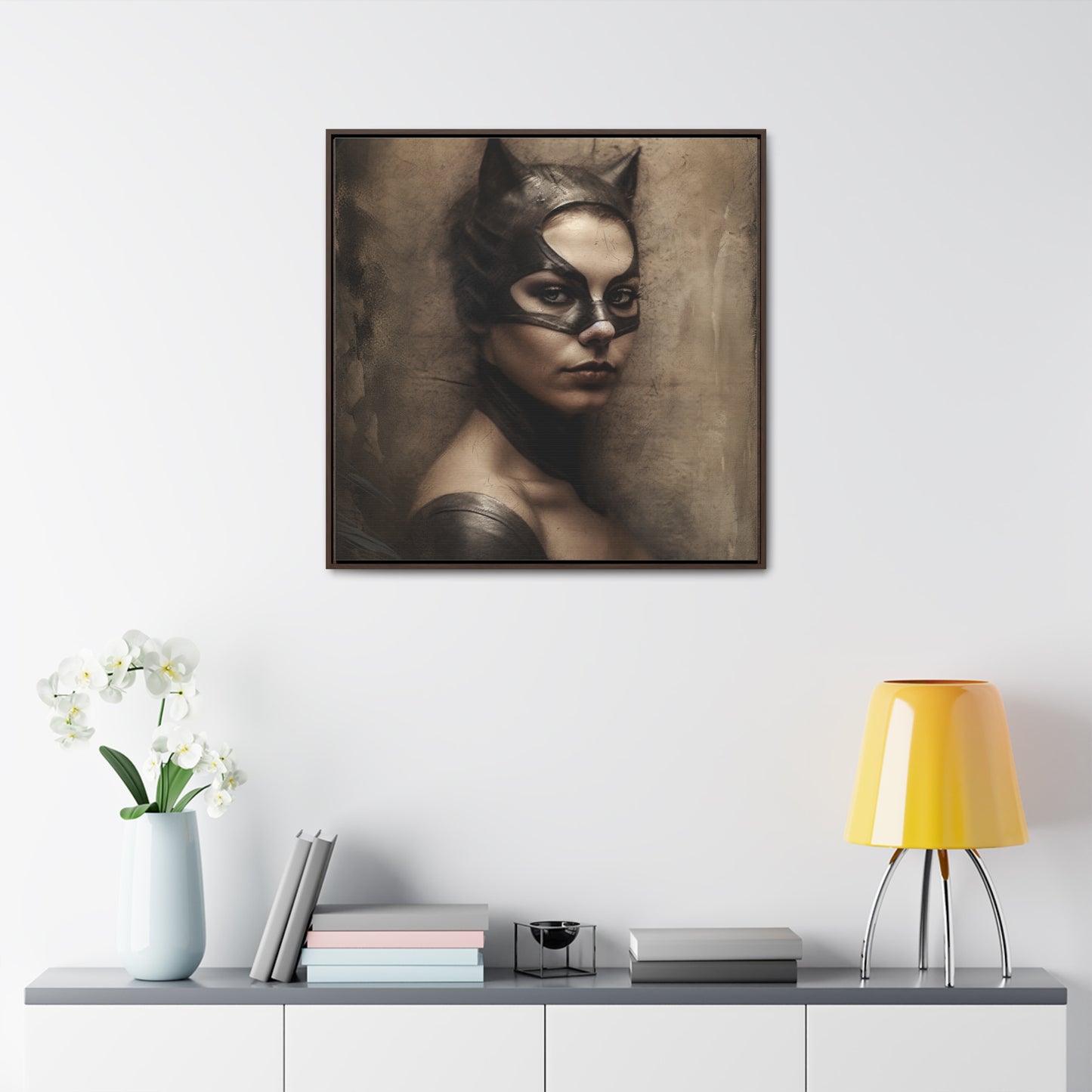 Cat Woman 18, Gallery Canvas Wraps, Square Frame