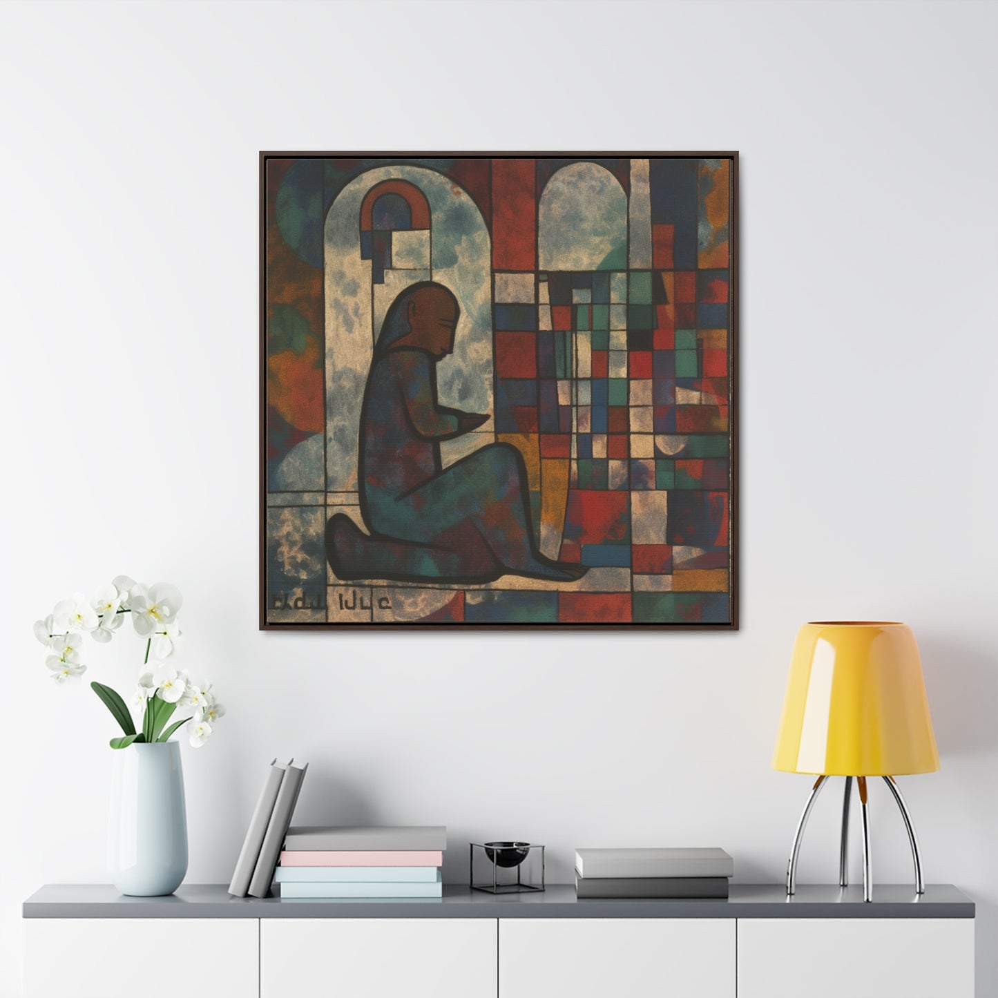 Sad Man 10, Gallery Canvas Wraps, Square Frame