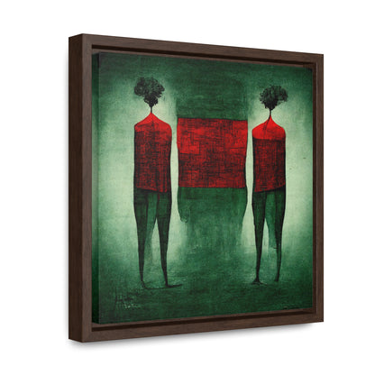 Loneliness Green Red 30, Valentinii, Gallery Canvas Wraps, Square Frame