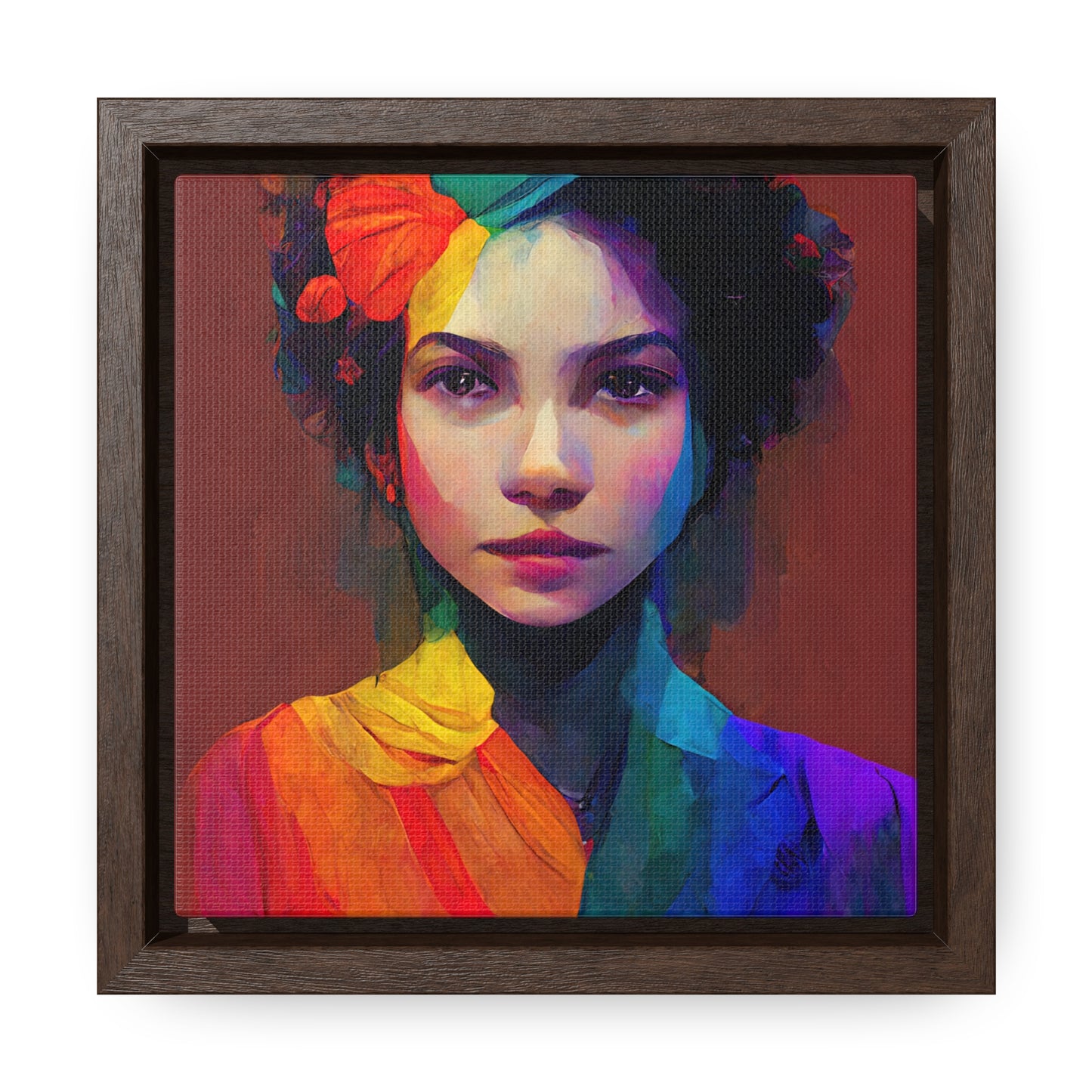 Lady's faces 15, Valentinii, Gallery Canvas Wraps, Square Frame