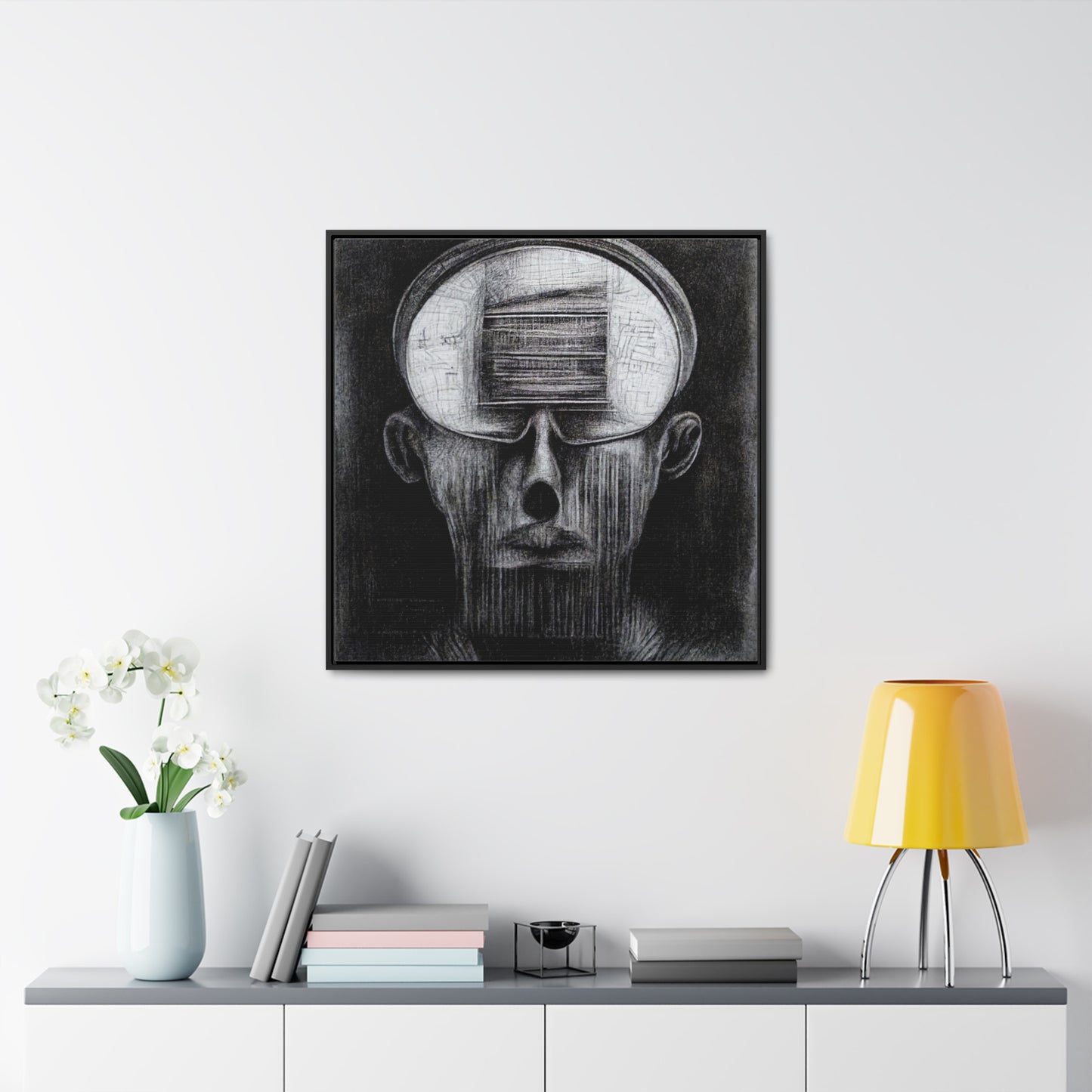 Brain 48, Valentinii, Gallery Canvas Wraps, Square Frame