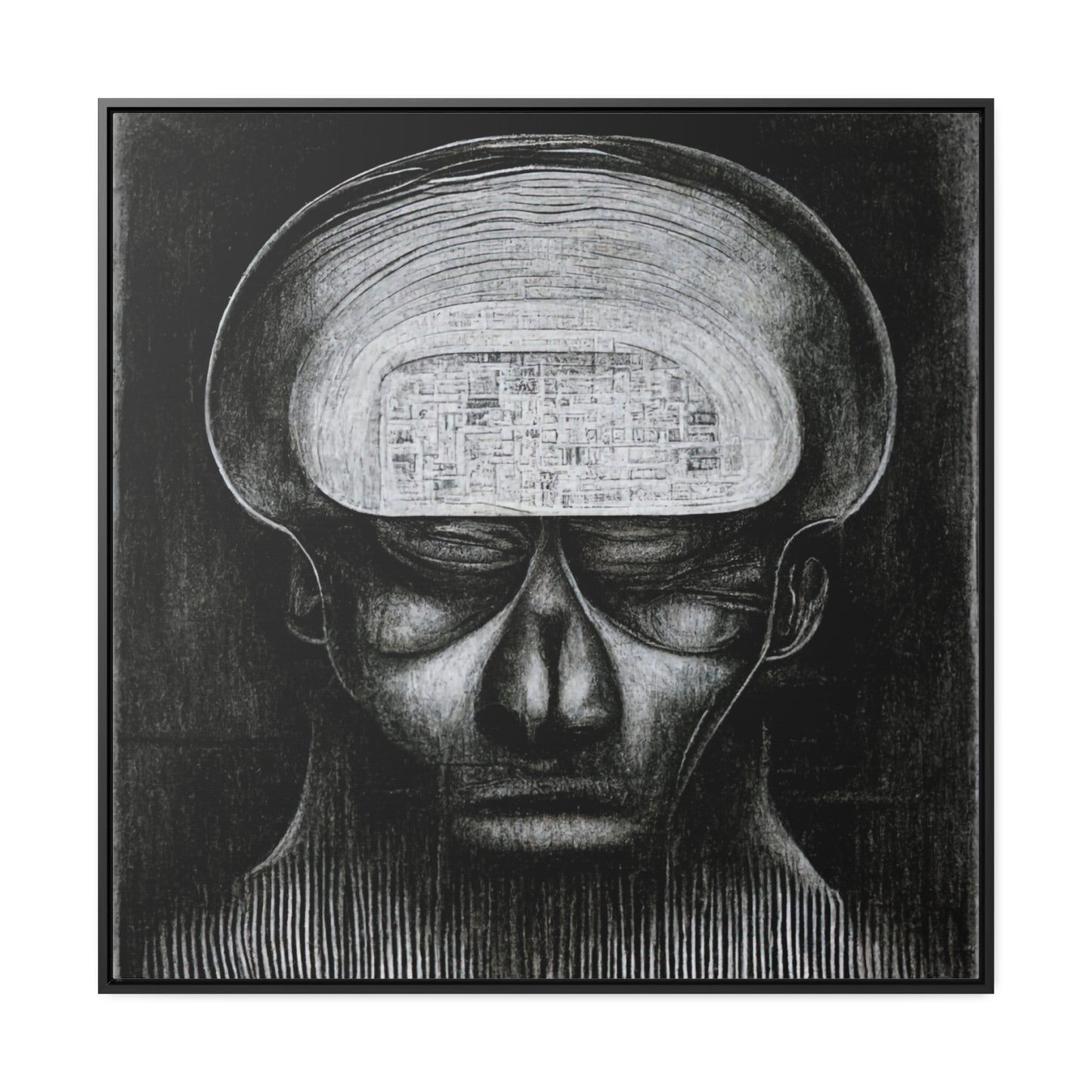 Brain 51, Valentinii, Gallery Canvas Wraps, Square Frame