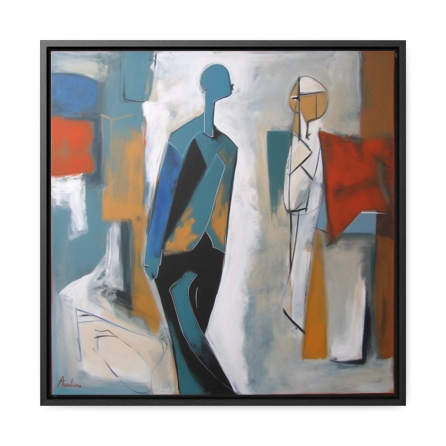 Sad Man 28, Valentinii, Gallery Canvas Wraps, Square Frame