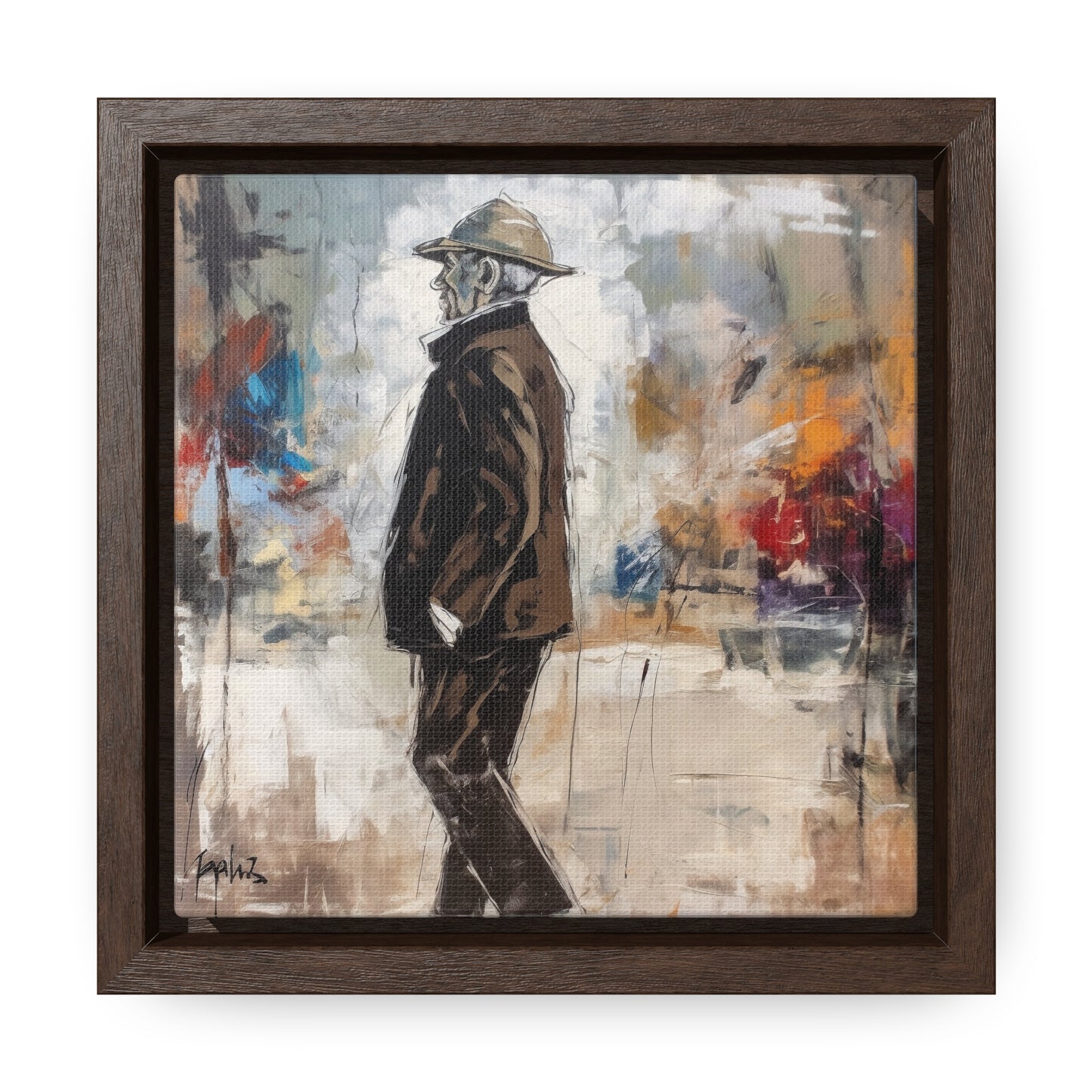 Sad Man 13, Valentinii, Gallery Canvas Wraps, Square Frame