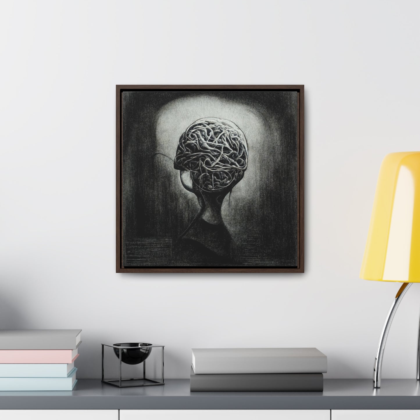 Brain 8, Valentinii, Gallery Canvas Wraps, Square Frame