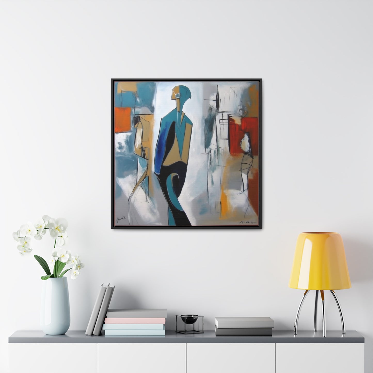 Sad Man 23, Valentinii, Gallery Canvas Wraps, Square Frame