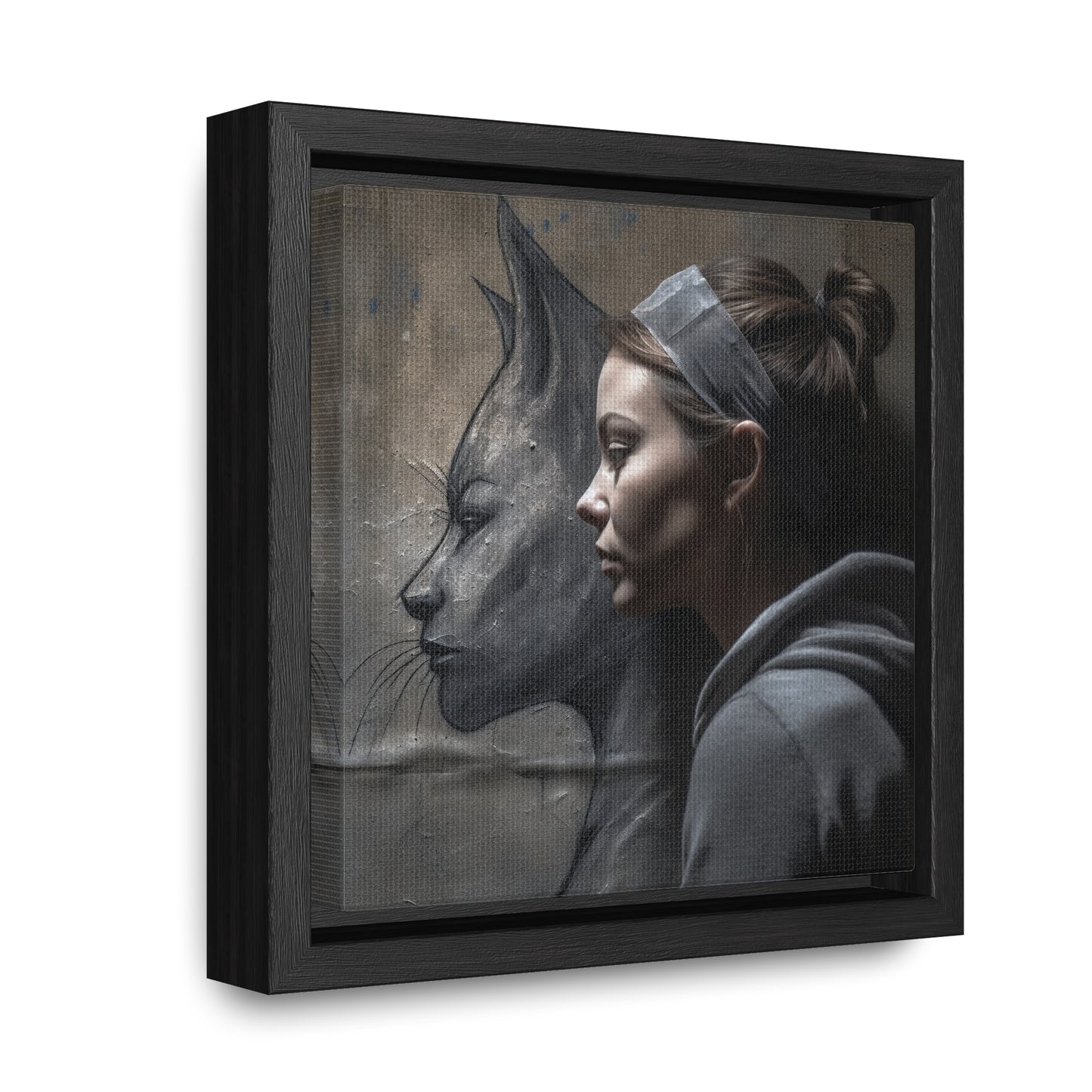 Cat Woman 7, Gallery Canvas Wraps, Square Frame