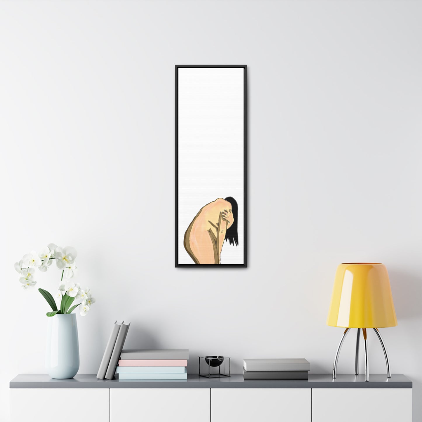 Sorrowful Woman, Original Eduard Pavel, Gallery Canvas Wraps, Vertical Frame