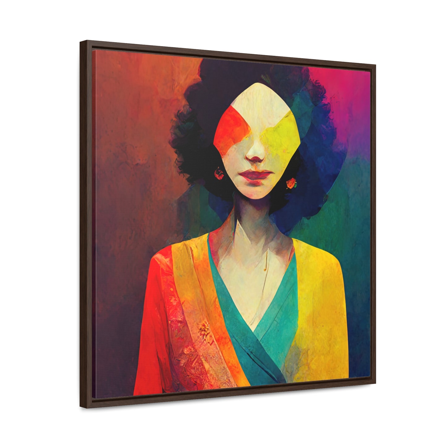 Lady's faces 4, Valentinii, Gallery Canvas Wraps, Square Frame