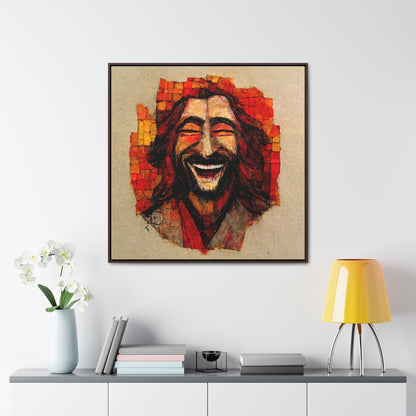 Jesus smiling 6, Valentinii, Gallery Canvas Wraps, Square Frame