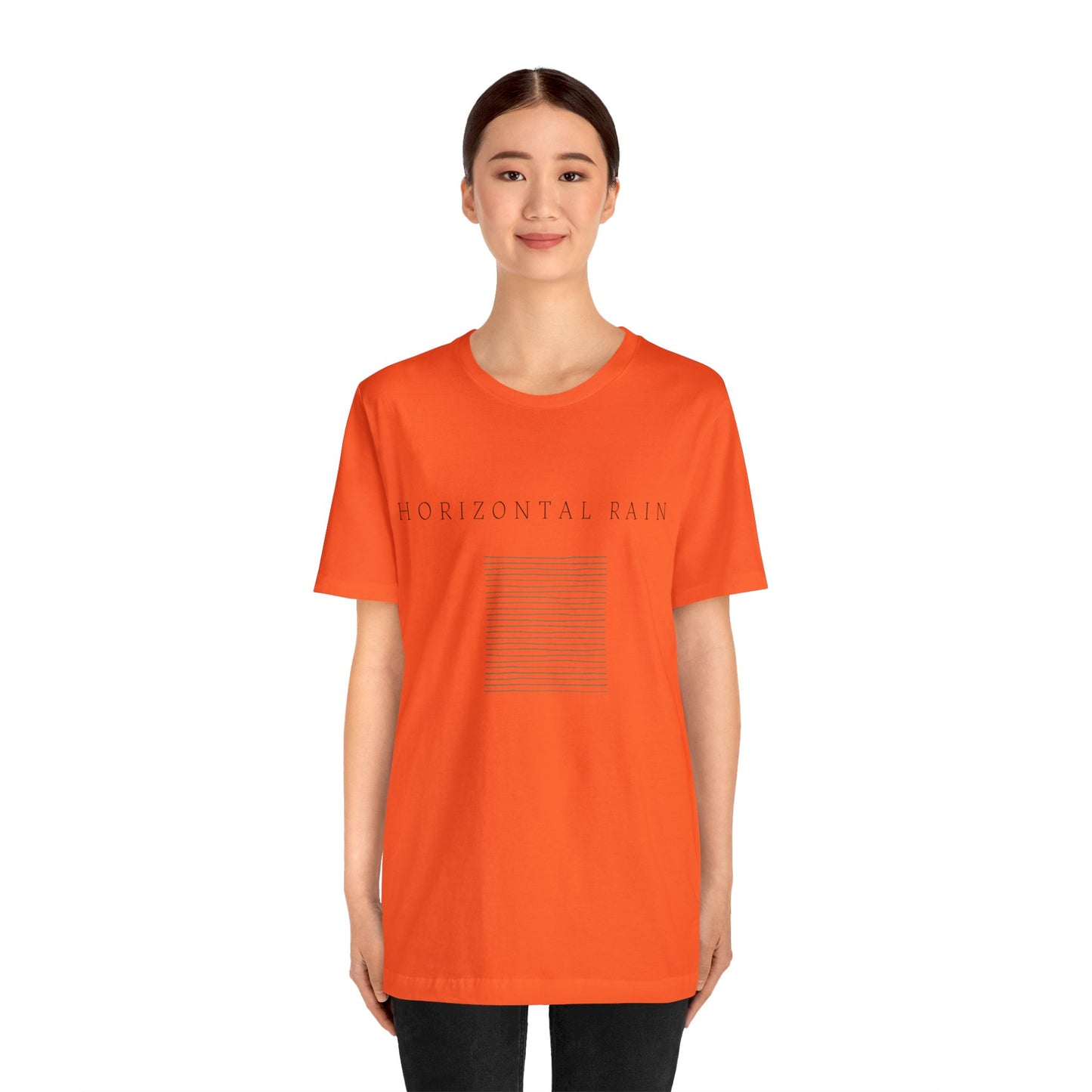 Horizontal Rain, Unisex Jersey Short Sleeve Tee