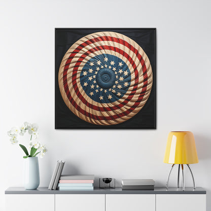 Flag 16, Gallery Canvas Wraps, Square Frame