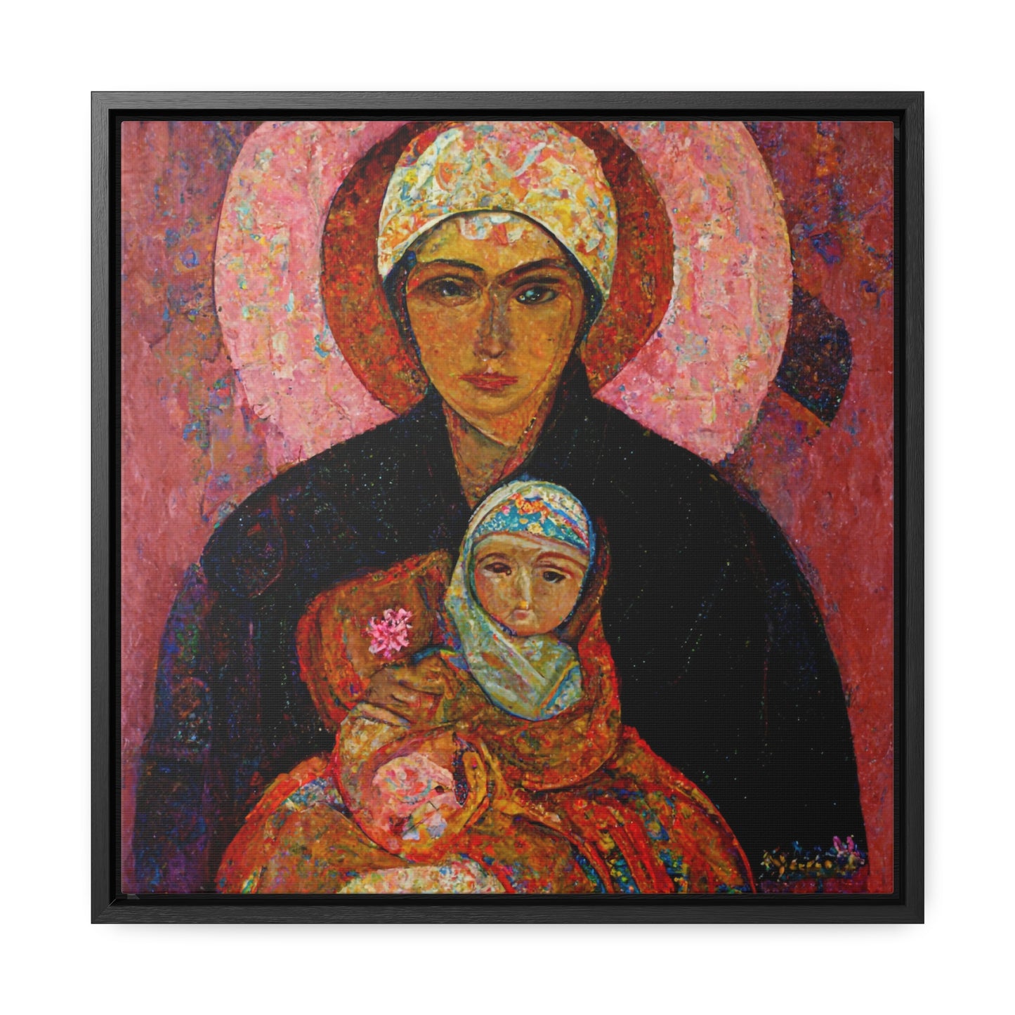 Mary and the Child 7, Valentinii, Gallery Canvas Wraps, Square Frame