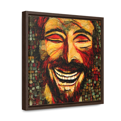 Jesus smiling 3, Valentinii, Gallery Canvas Wraps, Square Frame