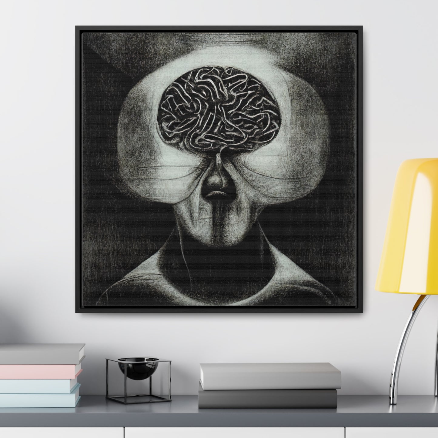 Brain 38, Valentinii, Gallery Canvas Wraps, Square Frame