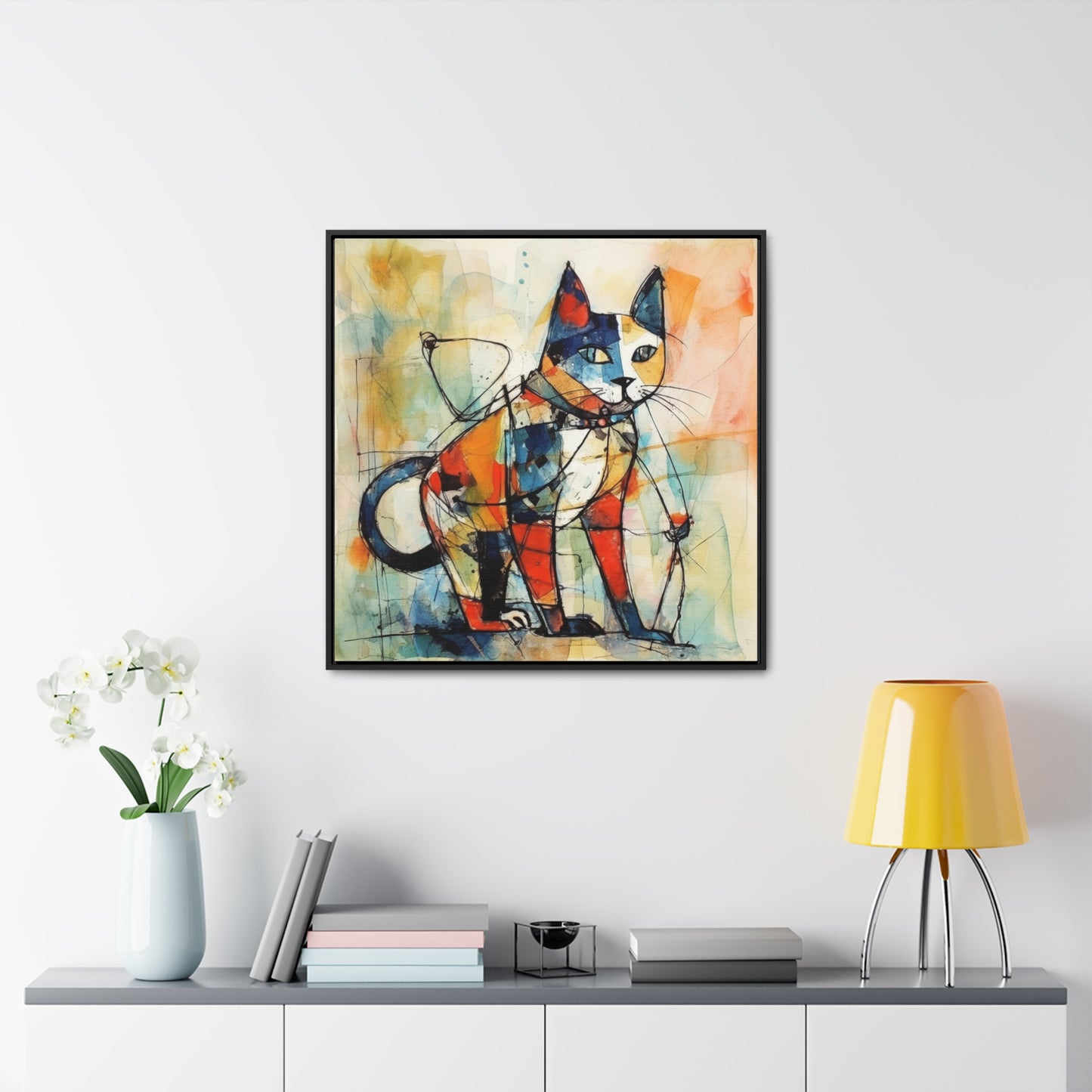 Cat 77, Gallery Canvas Wraps, Square Frame