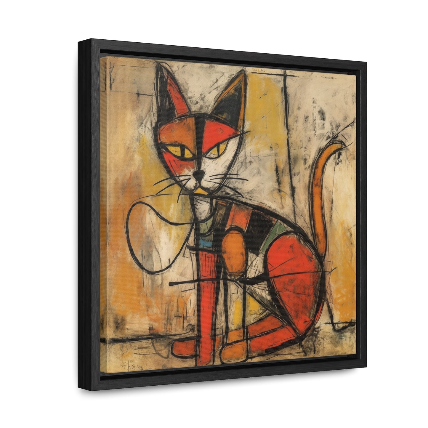 Cat 90, Gallery Canvas Wraps, Square Frame