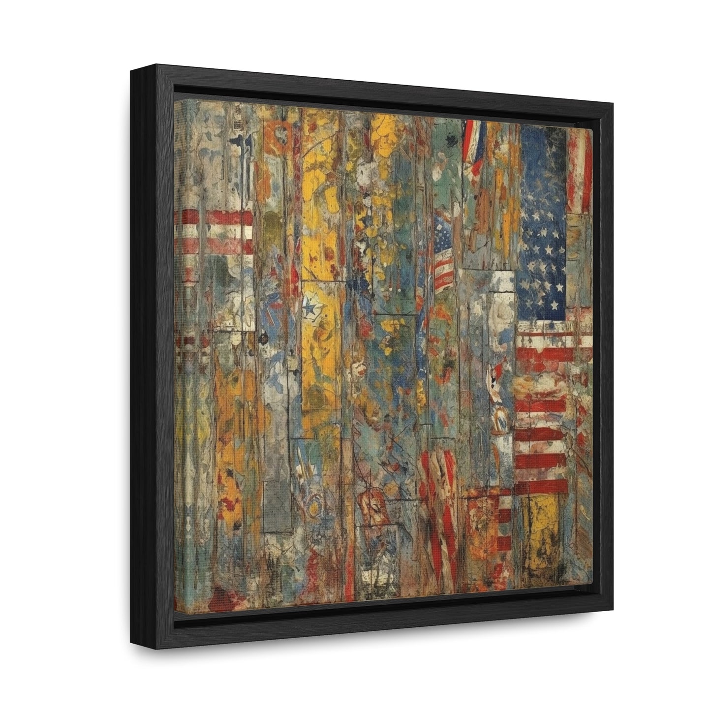 USA 9, Gallery Canvas Wraps, Square Frame