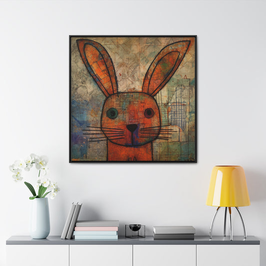 Rabbit 19, Gallery Canvas Wraps, Square Frame