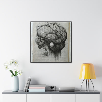 Brain 60, Valentinii, Gallery Canvas Wraps, Square Frame