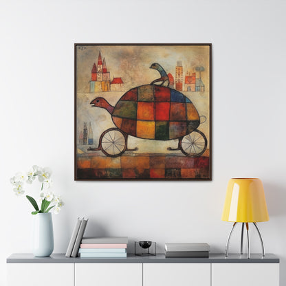 Turtle 2, Gallery Canvas Wraps, Square Frame