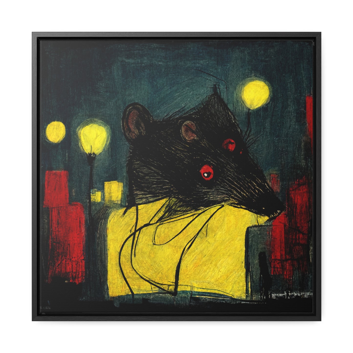 Urban Rat 5, Valentinii, Gallery Canvas Wraps, Square Frame