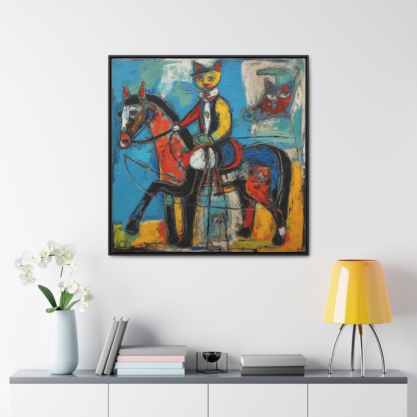 Cat 129, Gallery Canvas Wraps, Square Frame