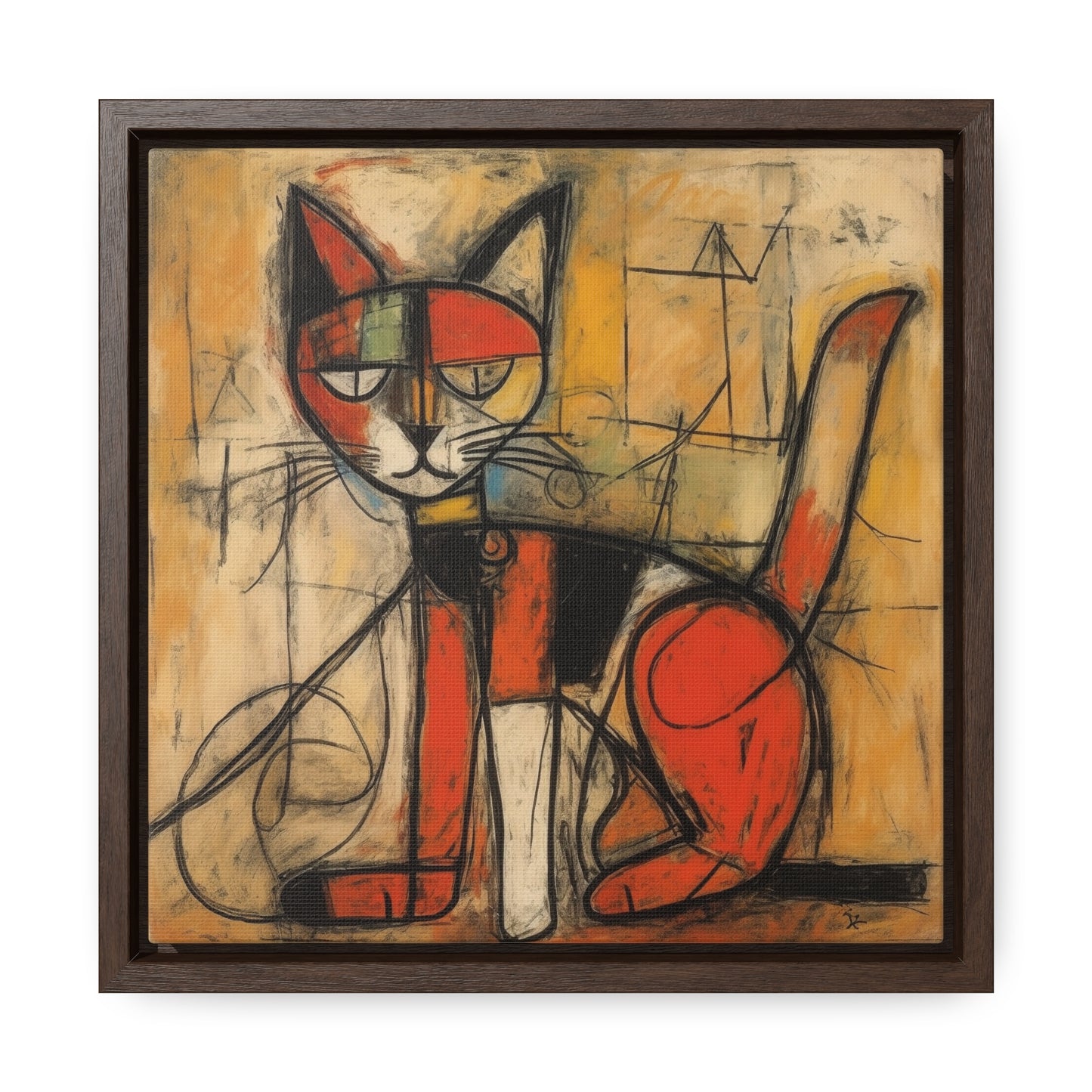 Cat 91, Gallery Canvas Wraps, Square Frame