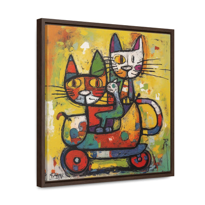 Cat 142, Gallery Canvas Wraps, Square Frame