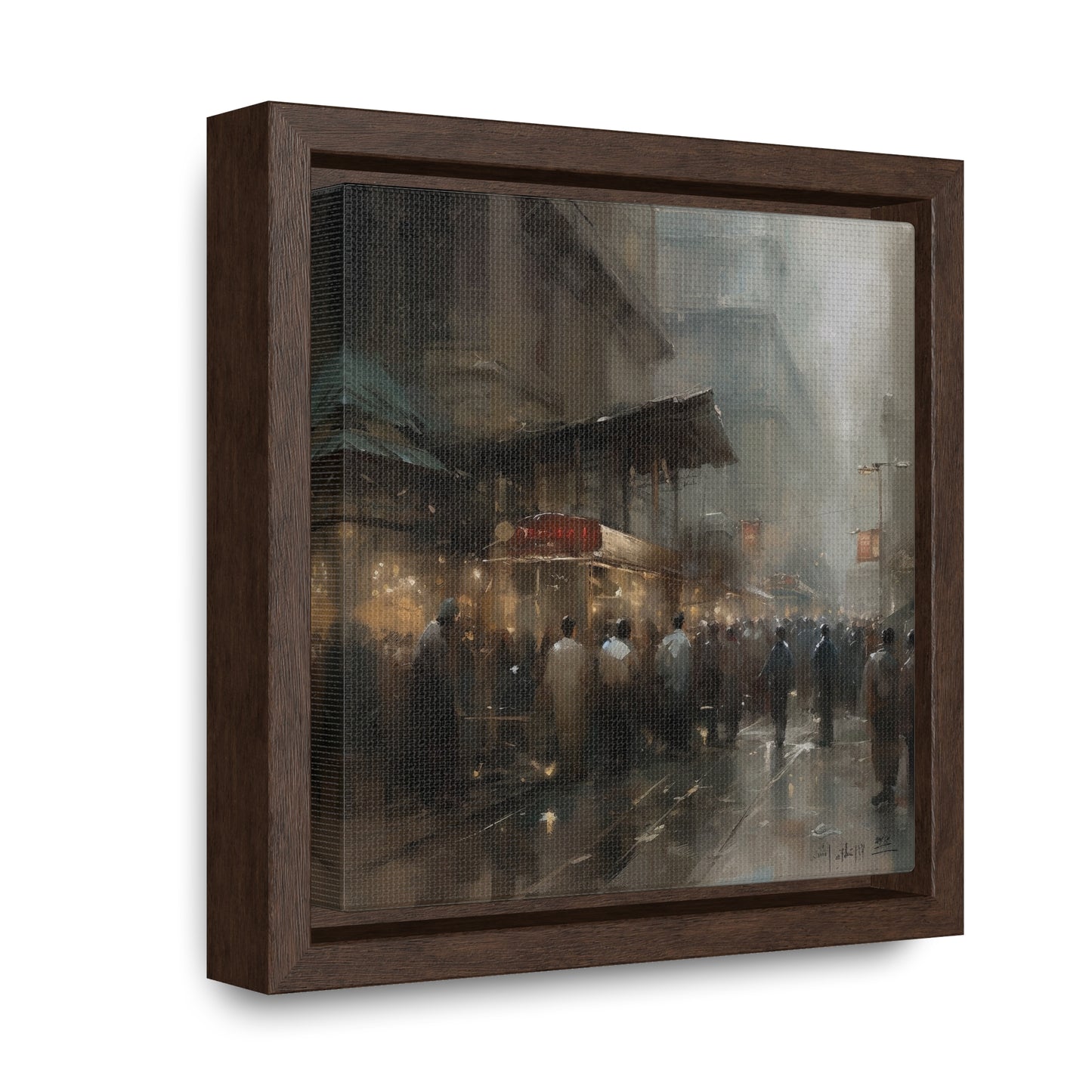 Social 5, Gallery Canvas Wraps, Square Frame