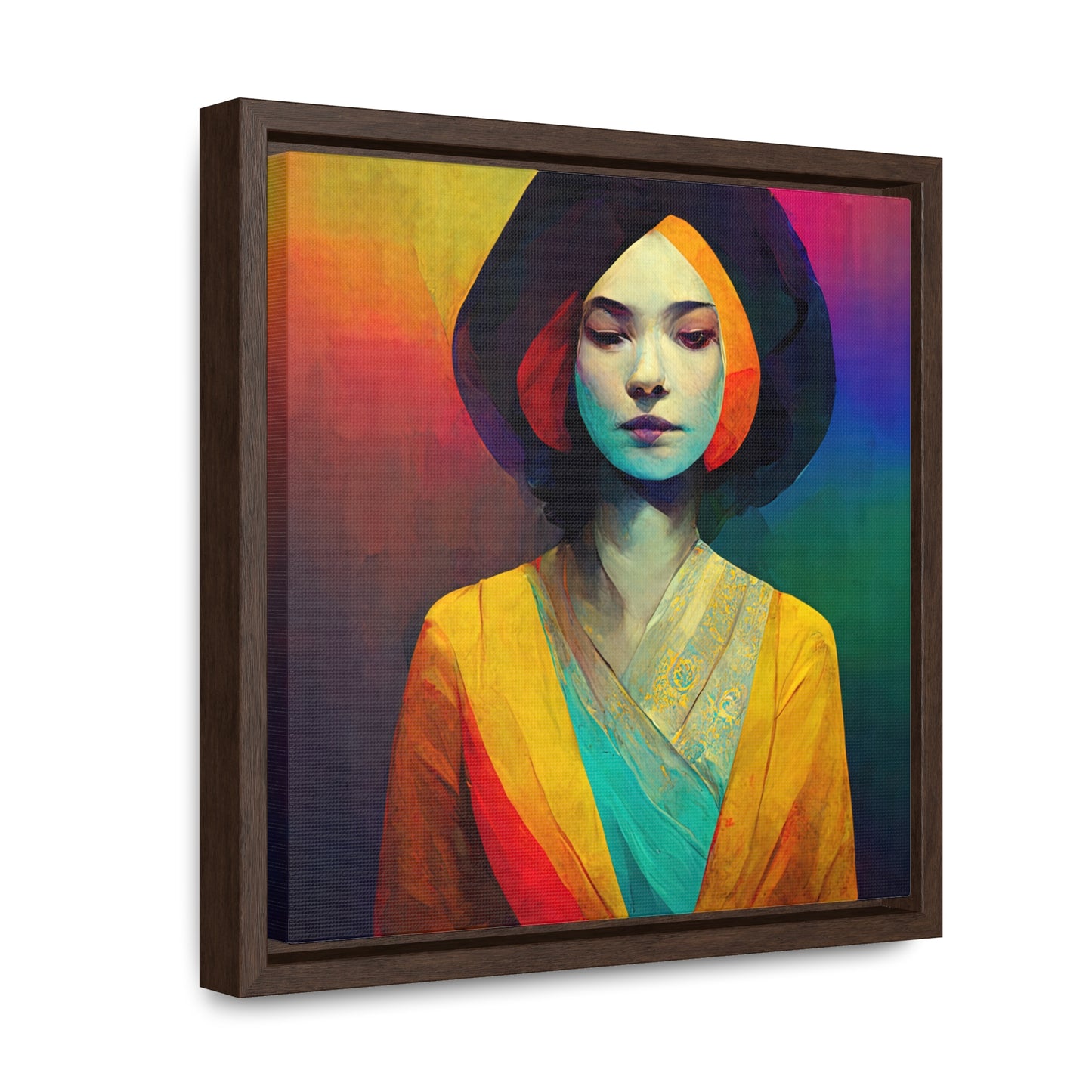 Lady's faces 6, Valentinii, Gallery Canvas Wraps, Square Frame