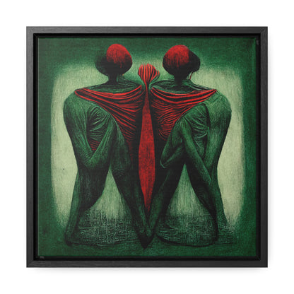 Loneliness Green Red 3, Valentinii, Gallery Canvas Wraps, Square Frame