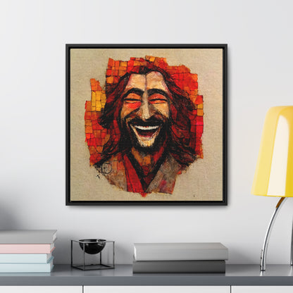 Jesus smiling 6, Valentinii, Gallery Canvas Wraps, Square Frame