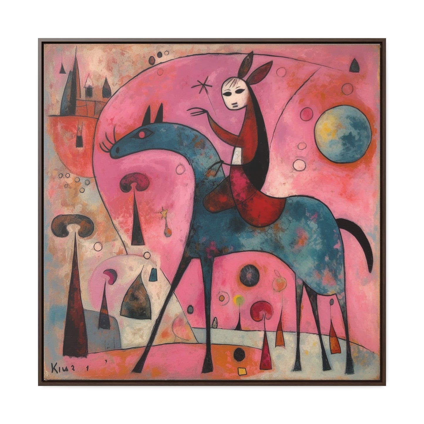 The Dreams of the Child 4, Gallery Canvas Wraps, Square Frame