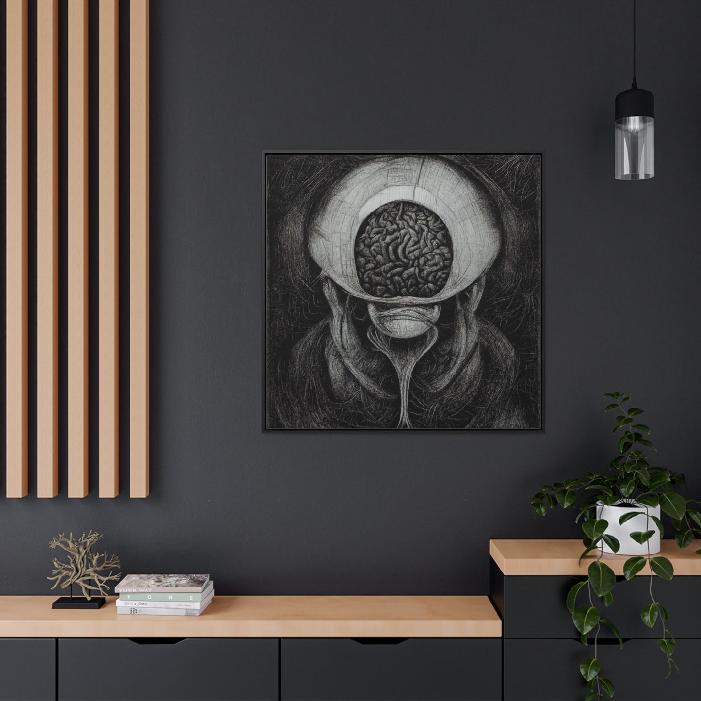 Brain 9, Valentinii, Gallery Canvas Wraps, Square Frame