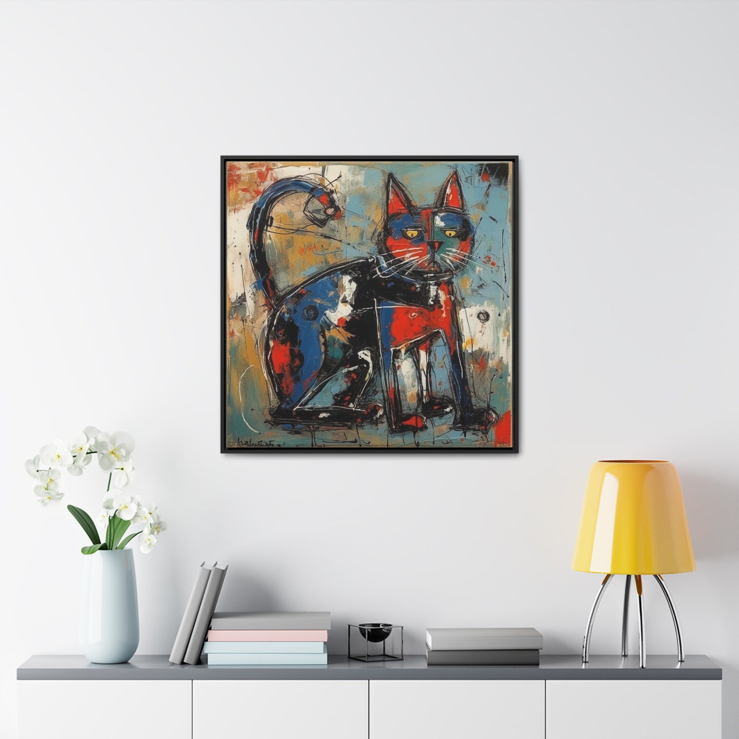 Cat 87, Gallery Canvas Wraps, Square Frame