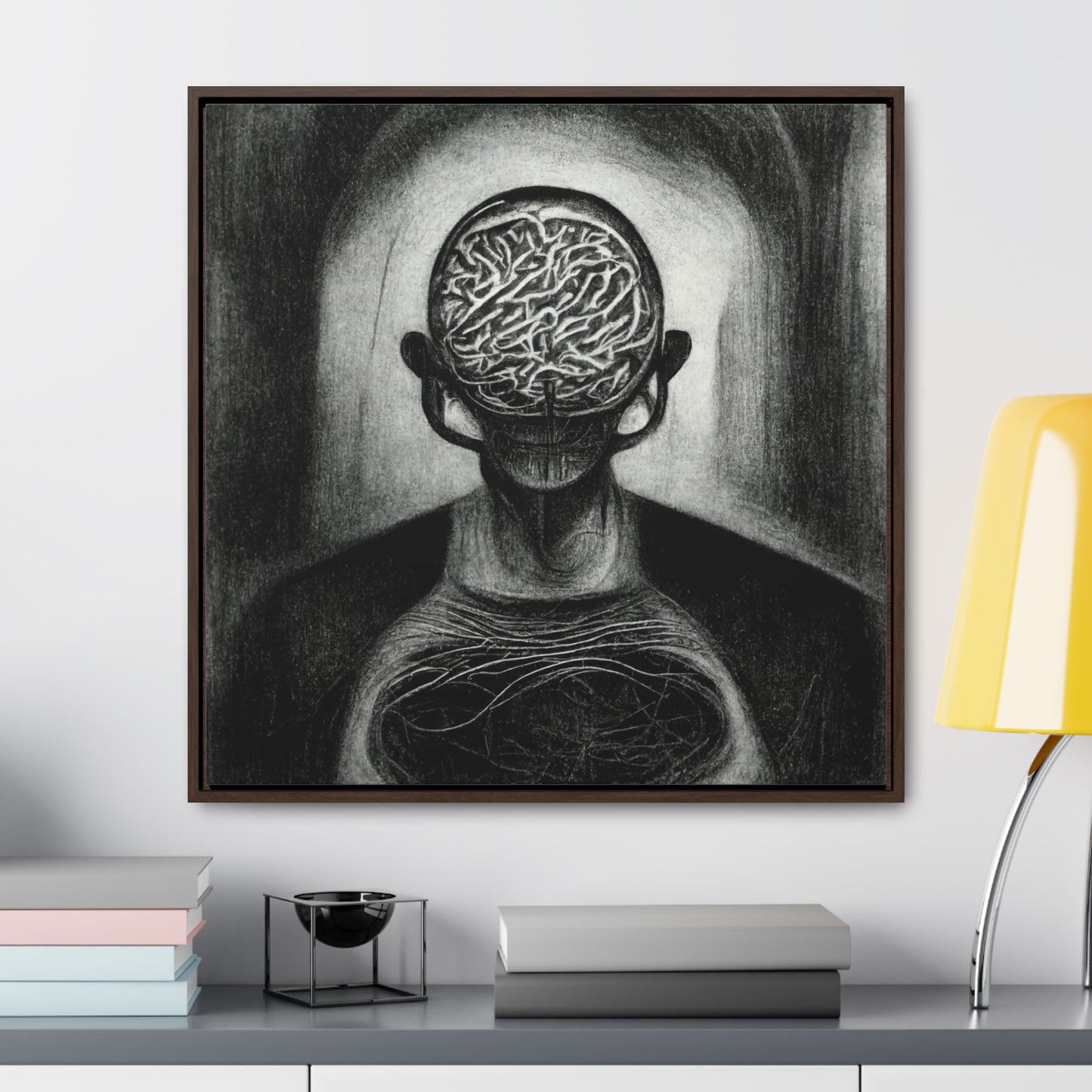 Brain 2, Valentinii, Gallery Canvas Wraps, Square Frame