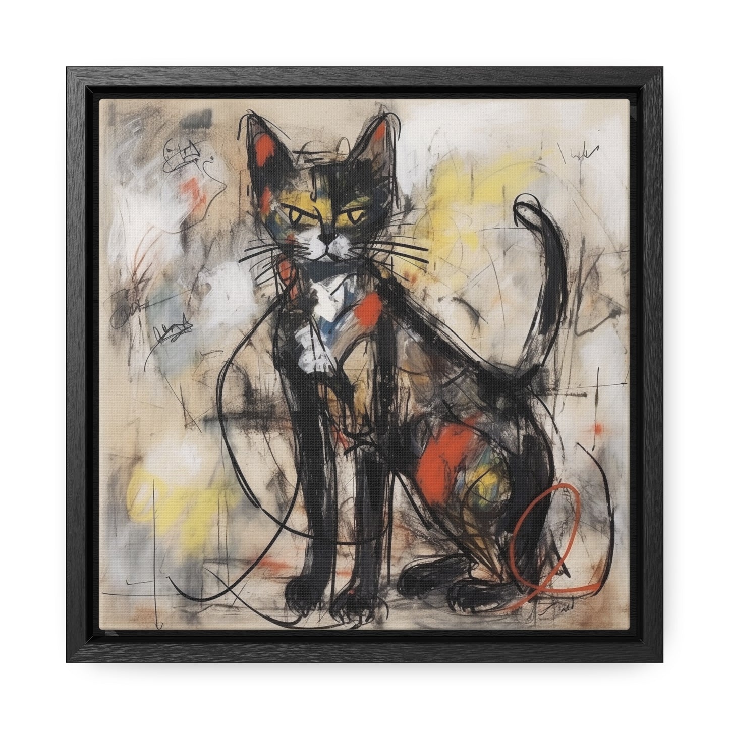 Cat 57, Gallery Canvas Wraps, Square Frame