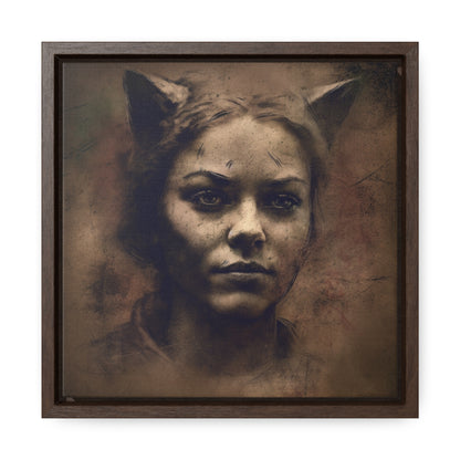 Cat Woman 20, Gallery Canvas Wraps, Square Frame